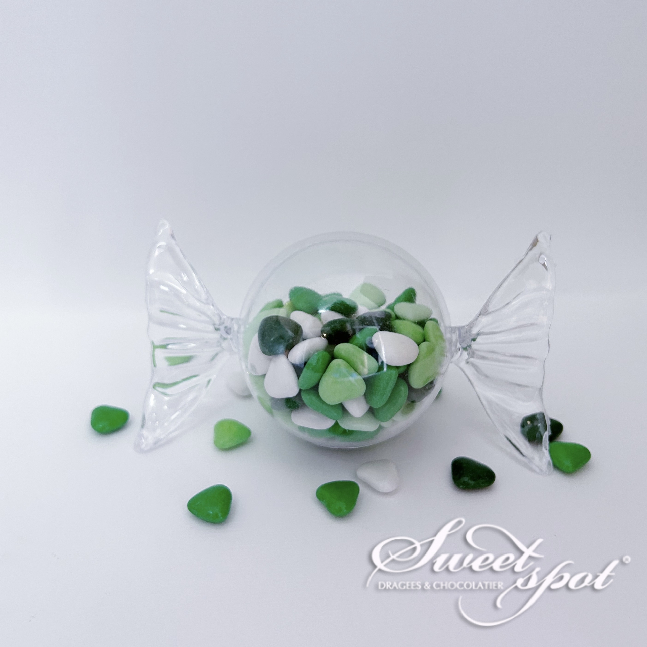 Maxi Boite Bonbon - mini coeur vert