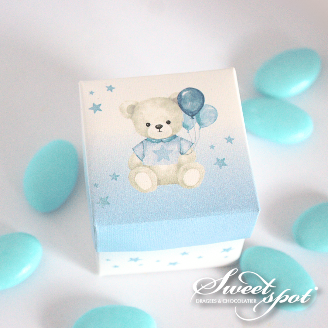 19 3 Boite CUBE BALLON BLEU BOI imp 039 RS 117